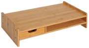 Suporte para Monitor de Bambu Organizador de Escritório para Monitor P