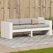 vidaXL Sofá de 3 lugares para jardim 189x60x62 cm pinho maciço branco