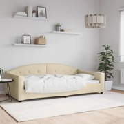 vidaXL Sofá-cama 100x200 cm tecido cor creme