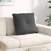 vidaXL Travesseiro para Costas Cinza Escuro 60 x 50 cm