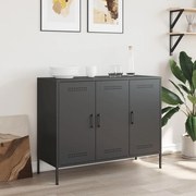 vidaXL Aparador 100,5x39x79 cm aço preto