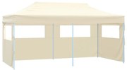 Tenda dobrável profissional festas 4 paredes 3x6m aço creme