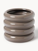 Vaso pequeno com prato Rudi, Alt 16 cm