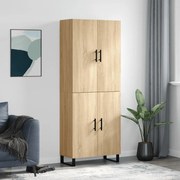 vidaXL Armário alto 69,5x34x180 cm derivados de madeira cor sonoma