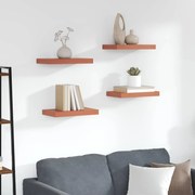 vidaXL Prateleira de Parede 4 pcs Vermelho 40 x 23,5 x 4 cm