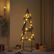 vidaXL Árvore de Natal Castanho 149,5 cm Madeira de teca maciça