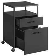 Arquivo móvel com 2 gavetas para escritório | VASAGLE | 42 x 44 x 66,5 cm | preto | OFC071B16.