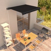 vidaXL Toldo retrátil manual 350x250 cm antracite