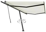 Toldo retrátil manual independente 500x350 cm cor creme