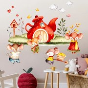 Adesivo de parede infantil - Ratinhos adoráveis