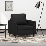 vidaXL Poltrona couro artificial 60 cm preto