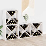 vidaXL Escorredor de Vinho 4 pcs Branco 62 x 25 x 62 cm