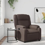 vidaXL Poltrona reclinável couro artificial castanho