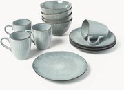 Conjunto de pequeno-almoço artesanal Nordic Sea, 4 pessoas, conjunto de 12