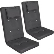 Conjunto de 2 almofadas para cadeira Vanamo 118x45x7cm cinza