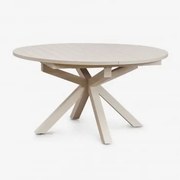 Mesa De Jardim Extensível Em Alumínio Barces 145-200x145 Cm Tapioca Bege - Sklum