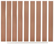vidaXL Placas de vedação de substituição 9 pcs em WPC 170 cm castanho