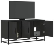 vidaXL Móvel para TV 100x35x50 cm derivados de madeira/metal preto