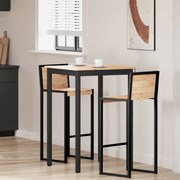vidaXL Mesa de bar Natural 110 x 55 x 105 cm