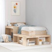 vidaXL Cama sem colchão 90x200 cm madeira de pinho maciça
