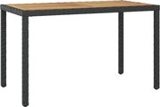 vidaXL Mesa jardim 123x60x74 cm madeira acácia maciça preto e castanho