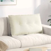 vidaXL Travesseiro para Costas Creme 80 x 50 cm