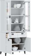 vidaXL Armário alto VIKEN 80x40x190 cm madeira de pinho maciça branco