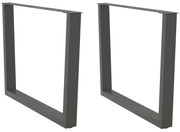 vidaXL Pés para mesa de jantar em forma de V, 2 peças, antracite, 100x(72-73,3) cm, aço