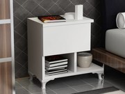Mesa de Cabeceira Cast – Branco – 46,8x46,8x33 cm