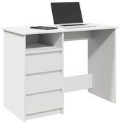vidaXL Secretária 102x50x75 cm derivados de madeira branco