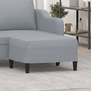 vidaXL Apoio de pés 70x55x41 cm tecido cinzento-claro