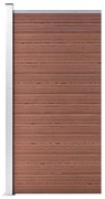 vidaXL Painel de cerca 95x186 cm WPC castanho
