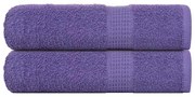 vidaXL Toalhas de mãos FROGN 2 pcs 50x100 cm 360 g/m² roxo