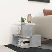 vidaXL Mesa de apoio 40x40x40 cm derivados de madeira cinzento cimento