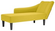 vidaXL Chaise-longue com apoio de braço direito veludo amarelo