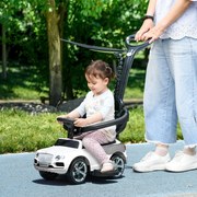 Carro Andador 3 em 1  para Bebés de 12-36 Meses com Licença Bentley Bentayga com Guiador Branco e preto