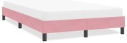 Estrutura de cama com colchão 120x220 cm veludo rosa