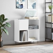vidaXL Armário para discos 84,5x38x89 cm derivados de madeira branco