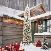 vidaXL Árvore de Natal Artificial Verde 240 cm PVC e Aço e Plástico