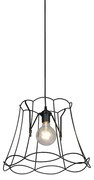 Candeeiro de suspensão retro preto 40 cm - Granny Frame Retro