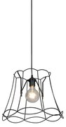 Candeeiro de suspensão retro preto 40 cm - Granny Frame