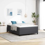 vidaXL Cama Box Cinza Escuro e Branco 140 x 190 cm