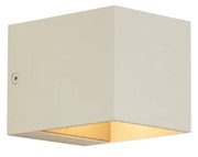 Candeeiro de Parede Moderno Bege G9 Quadrado - Transfer Moderno
