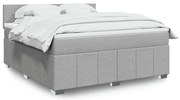 vidaXL Cama com molas/colchão 180x200 cm tecido cinzento-claro