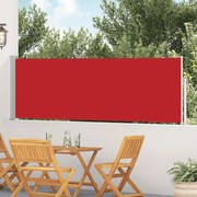 vidaXL Toldo lateral retrátil para pátio 100x500 cm vermelho