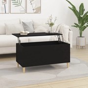 vidaXL Mesa de centro 90x44,5x45 cm derivados de madeira preto
