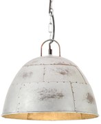 vidaXL Candeeiro teto vintage indust. redondo 25 W 31 cm E27 prateado