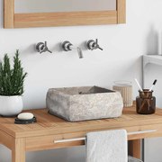 vidaXL Lavatório 30x30x13 mármore cinzento