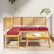 vidaXL Almofada de palete para assento 6 pcs Vinho Vermelho