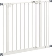 PawHut Grade de porta para cães, grade de bloqueio, grade de proteção para animais de estimação, Metal, Plástico, 74-87 cm, Branco | Aosom Portugal